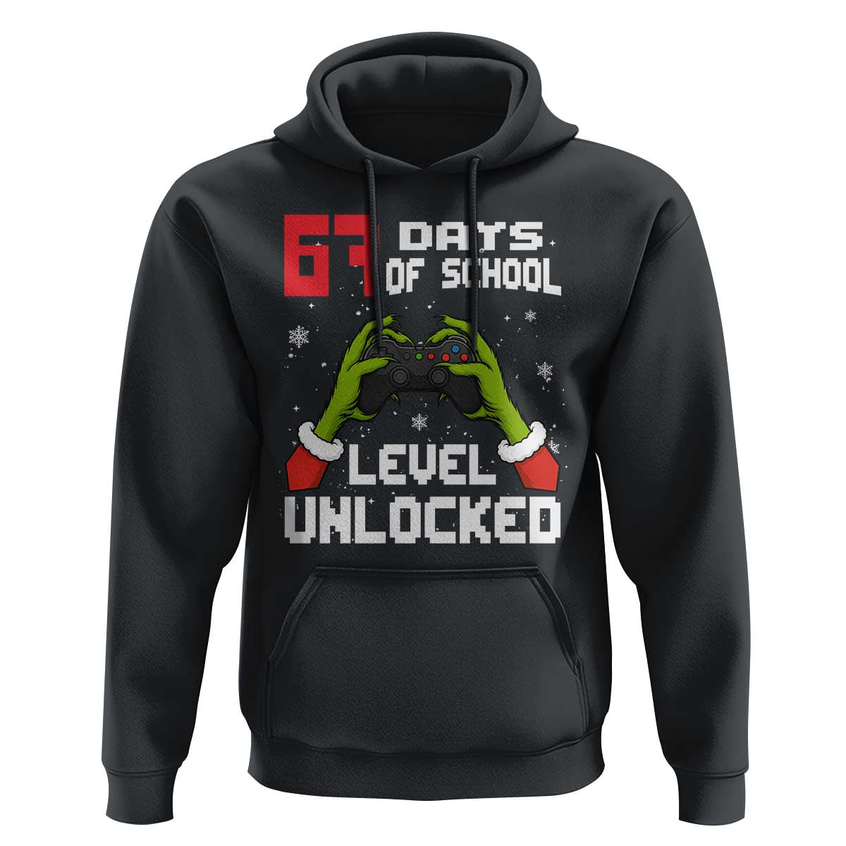 67 Six Seven Christmas Meme Hoodie Funny Elf Hand Video Game Xmas - Wonder Print Shop