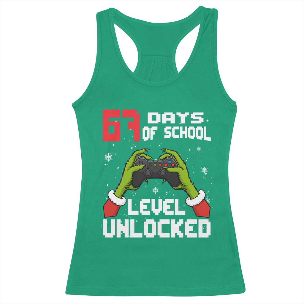 67 Six Seven Christmas Meme Racerback Tank Top Funny Elf Hand Video Game Xmas - Wonder Print Shop