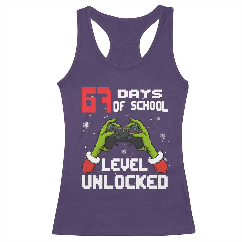 67 Six Seven Christmas Meme Racerback Tank Top Funny Elf Hand Video Game Xmas - Wonder Print Shop