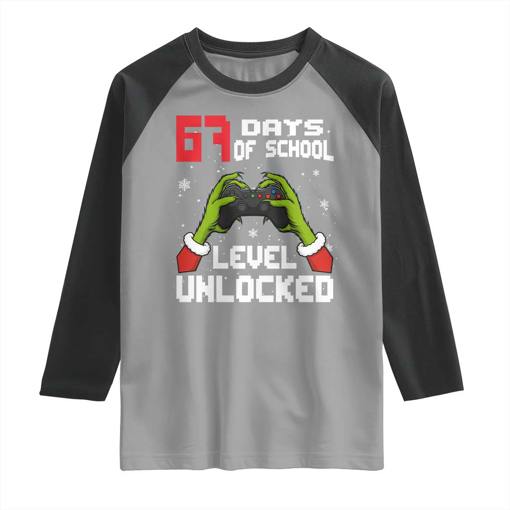 67 Six Seven Christmas Meme Raglan Shirt Funny Elf Hand Video Game Xmas - Wonder Print Shop
