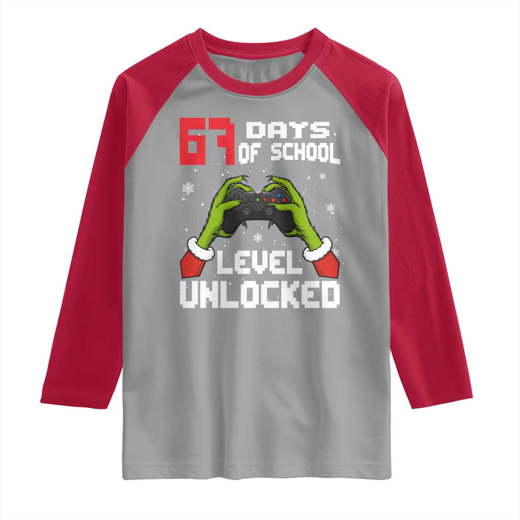 67 Six Seven Christmas Meme Raglan Shirt Funny Elf Hand Video Game Xmas - Wonder Print Shop