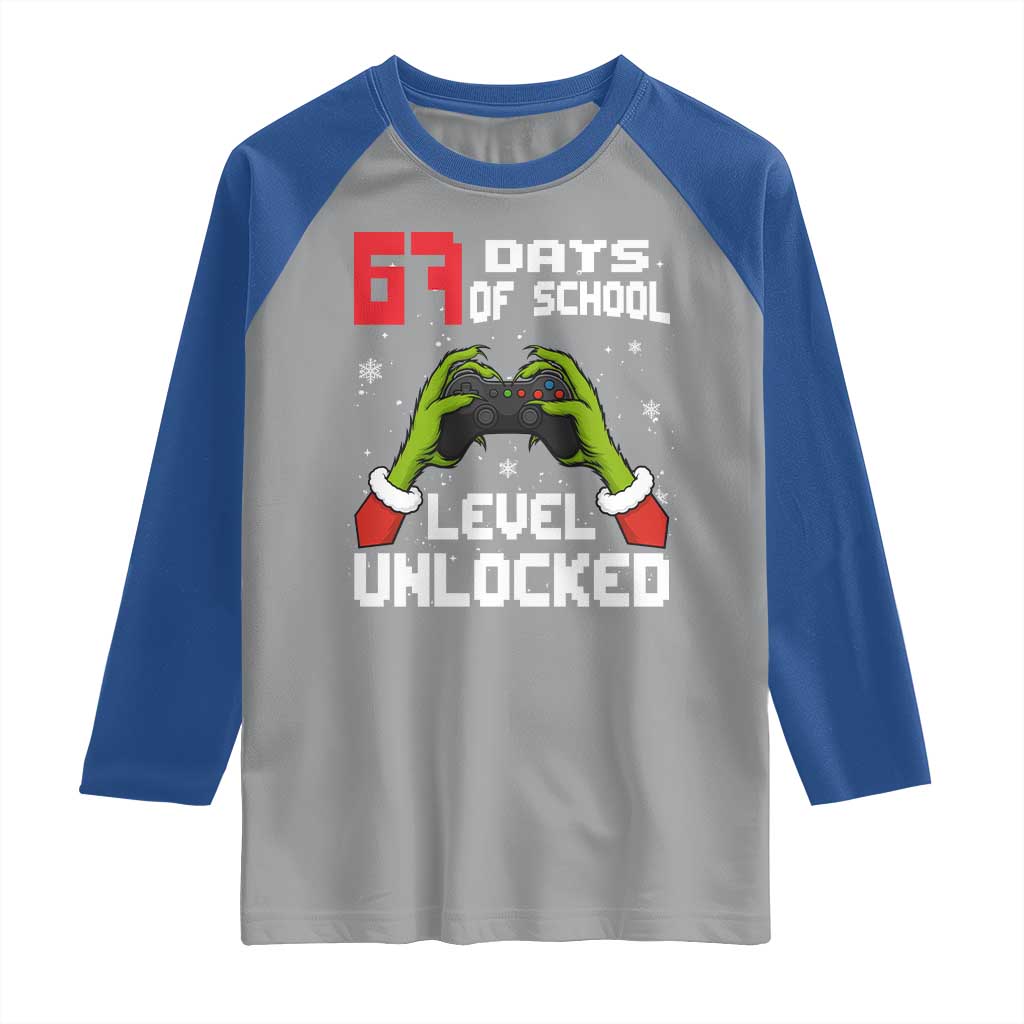 67 Six Seven Christmas Meme Raglan Shirt Funny Elf Hand Video Game Xmas - Wonder Print Shop