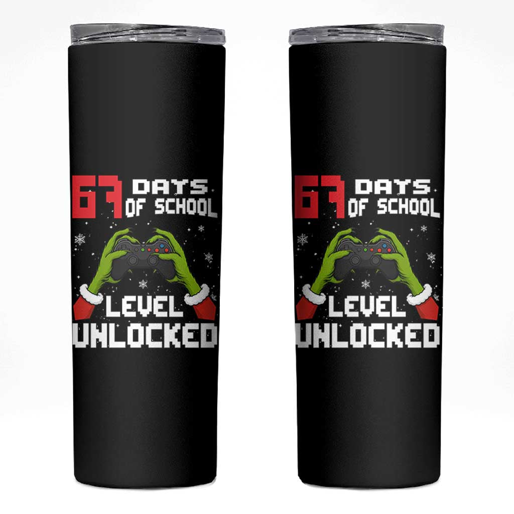 67 Six Seven Christmas Meme Skinny Tumbler Funny Elf Hand Video Game Xmas - Wonder Print Shop