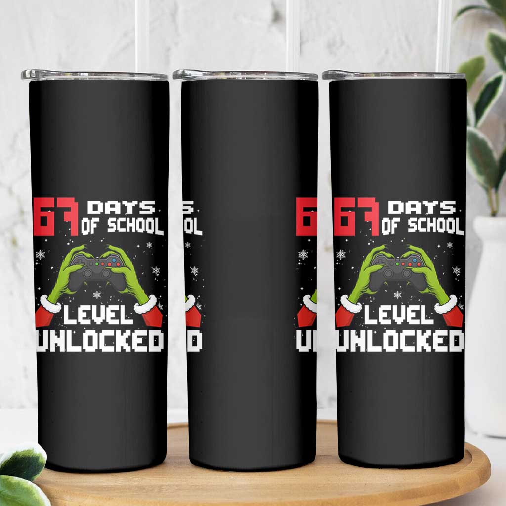 67 Six Seven Christmas Meme Skinny Tumbler Funny Elf Hand Video Game Xmas - Wonder Print Shop
