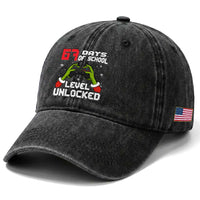 67 Six Seven Christmas Meme Washed Cotton Baseball Cap Funny Elf Hand Video Game Xmas