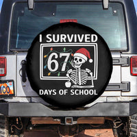I Survived 67 Days Of School Skeleton Spare Tire Cover Funny Christmas Six Seven Meme - Wonder Print Shop