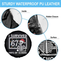 I Survived 67 Days Of School Skeleton Spare Tire Cover Funny Christmas Six Seven Meme - Wonder Print Shop