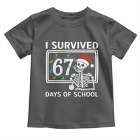 I Survived 67 Days Of School Skeleton Toddler T Shirt Funny Christmas Six Seven Meme - Wonder Print Shop