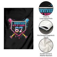 I Survived 67 Days Of School Baseball Ice Cream Garden Flag Funny Christmas Six Seven Meme - Wonder Print Shop