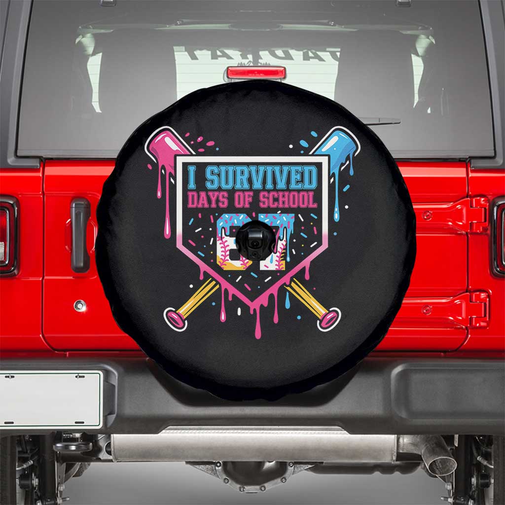 I Survived 67 Days Of School Baseball Ice Cream Spare Tire Cover Funny Christmas Six Seven Meme - Wonder Print Shop