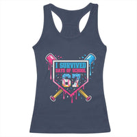 I Survived 67 Days Of School Baseball Ice Cream Racerback Tank Top Funny Christmas Six Seven Meme - Wonder Print Shop