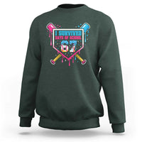 I Survived 67 Days Of School Baseball Ice Cream Sweatshirt Funny Christmas Six Seven Meme - Wonder Print Shop
