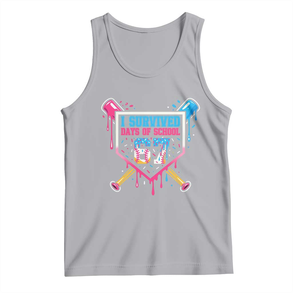 I Survived 67 Days Of School Baseball Ice Cream Tank Top Funny Christmas Six Seven Meme - Wonder Print Shop