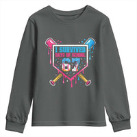 I Survived 67 Days Of School Baseball Ice Cream Youth Sweatshirt Funny Christmas Six Seven Meme - Wonder Print Shop