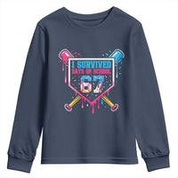 I Survived 67 Days Of School Baseball Ice Cream Youth Sweatshirt Funny Christmas Six Seven Meme - Wonder Print Shop