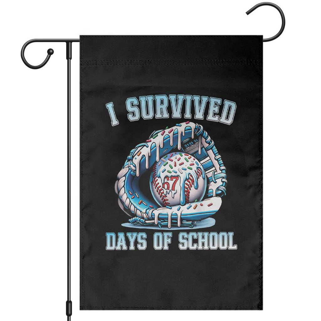 I Survived 67 Days Of School Baseball Glove Ice Cream Garden Flag Funny Christmas Six Seven Meme - Wonder Print Shop