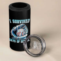I Survived 67 Days Of School Baseball Glove Ice Cream 4 in 1 Can Cooler Tumbler Funny Christmas Six Seven Meme - Wonder Print Shop