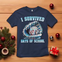 I Survived 67 Days Of School Baseball Glove Ice Cream T Shirt Funny Christmas Six Seven Meme - Wonder Print Shop