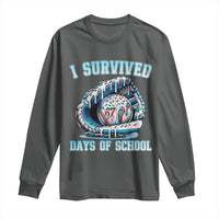 I Survived 67 Days Of School Baseball Glove Ice Cream Long Sleeve Shirt Funny Christmas Six Seven Meme - Wonder Print Shop