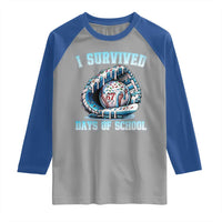 I Survived 67 Days Of School Baseball Glove Ice Cream Raglan Shirt Funny Christmas Six Seven Meme - Wonder Print Shop