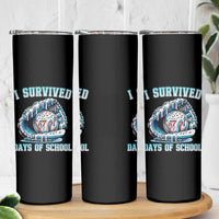I Survived 67 Days Of School Baseball Glove Ice Cream Skinny Tumbler Funny Christmas Six Seven Meme - Wonder Print Shop