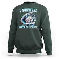 I Survived 67 Days Of School Baseball Glove Ice Cream Sweatshirt Funny Christmas Six Seven Meme - Wonder Print Shop