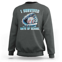 I Survived 67 Days Of School Baseball Glove Ice Cream Sweatshirt Funny Christmas Six Seven Meme - Wonder Print Shop