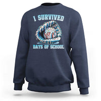 I Survived 67 Days Of School Baseball Glove Ice Cream Sweatshirt Funny Christmas Six Seven Meme - Wonder Print Shop
