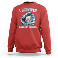 I Survived 67 Days Of School Baseball Glove Ice Cream Sweatshirt Funny Christmas Six Seven Meme - Wonder Print Shop
