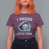 I Survived 67 Days Of School Baseball Glove Ice Cream T Shirt For Women Funny Christmas Six Seven Meme - Wonder Print Shop