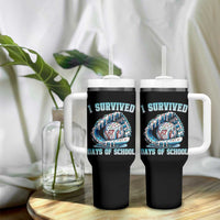I Survived 67 Days Of School Baseball Glove Ice Cream Tumbler With Handle Funny Christmas Six Seven Meme - Wonder Print Shop