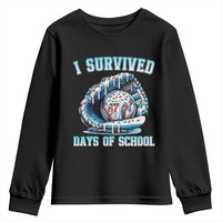 I Survived 67 Days Of School Baseball Glove Ice Cream Youth Sweatshirt Funny Christmas Six Seven Meme - Wonder Print Shop