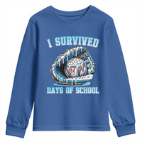 I Survived 67 Days Of School Baseball Glove Ice Cream Youth Sweatshirt Funny Christmas Six Seven Meme - Wonder Print Shop