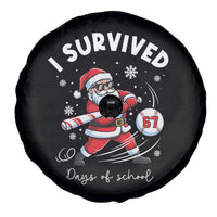 I Survived 67 Days Of School Baseball Santa Spare Tire Cover Funny Christmas Six Seven Meme - Wonder Print Shop