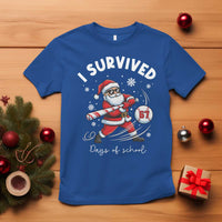 I Survived 67 Days Of School Baseball Santa T Shirt Funny Christmas Six Seven Meme - Wonder Print Shop