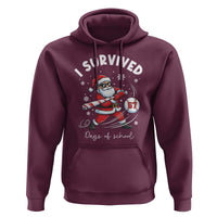 I Survived 67 Days Of School Baseball Santa Hoodie Funny Christmas Six Seven Meme - Wonder Print Shop