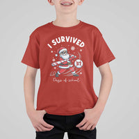 I Survived 67 Days Of School Baseball Santa T Shirt For Kid Funny Christmas Six Seven Meme - Wonder Print Shop