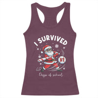 I Survived 67 Days Of School Baseball Santa Racerback Tank Top Funny Christmas Six Seven Meme - Wonder Print Shop