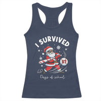 I Survived 67 Days Of School Baseball Santa Racerback Tank Top Funny Christmas Six Seven Meme - Wonder Print Shop