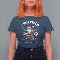 I Survived 67 Days Of School Baseball Santa T Shirt For Women Funny Christmas Six Seven Meme - Wonder Print Shop