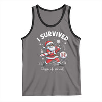 I Survived 67 Days Of School Baseball Santa Tank Top Funny Christmas Six Seven Meme - Wonder Print Shop