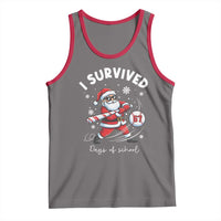 I Survived 67 Days Of School Baseball Santa Tank Top Funny Christmas Six Seven Meme - Wonder Print Shop