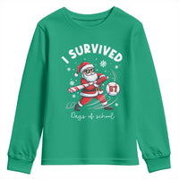 I Survived 67 Days Of School Baseball Santa Youth Sweatshirt Funny Christmas Six Seven Meme - Wonder Print Shop