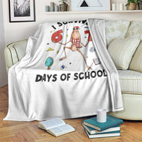 Marcus The Worm 67 Days of School Throw Blanket I Survived Funny Six Seven Meme Christmas Vibe - Wonder Print Shop
