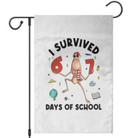 Marcus The Worm 67 Days of School Garden Flag I Survived Funny Six Seven Meme Christmas Vibe - Wonder Print Shop