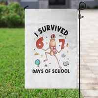 Marcus The Worm 67 Days of School Garden Flag I Survived Funny Six Seven Meme Christmas Vibe - Wonder Print Shop