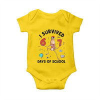 Marcus The Worm 67 Days of School Baby Onesie I Survived Funny Six Seven Meme Christmas Vibe - Wonder Print Shop