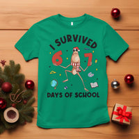 Marcus The Worm 67 Days of School T Shirt I Survived Funny Six Seven Meme Christmas Vibe - Wonder Print Shop