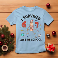 Marcus The Worm 67 Days of School T Shirt I Survived Funny Six Seven Meme Christmas Vibe - Wonder Print Shop