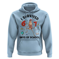 Marcus The Worm 67 Days of School Hoodie I Survived Funny Six Seven Meme Christmas Vibe - Wonder Print Shop